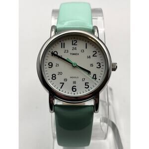 Timex Indiglo Womens Watch 32mm - New Battery - New Timex Leather Band - WR 30m